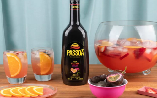 Passoã Sangria cocktail rosé passion fruits frais