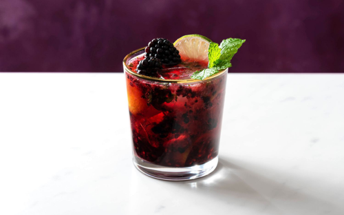 Berry Mojito cocktail rhum fruits rouges menthe framboise