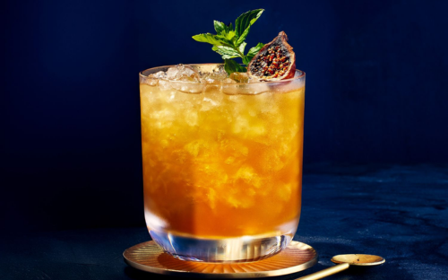 Whiskey Smash cocktail bourbon citron menthe fruits frais muddlé