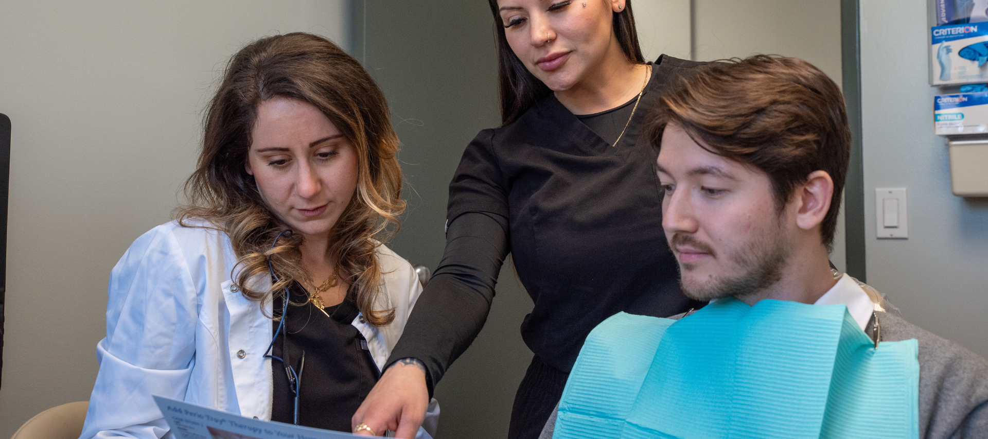 Meeting a patient for a custom dental crown