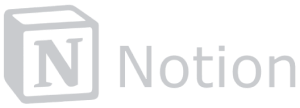 Notion company logo with a 3D cube containing the letter N and the word Notion.