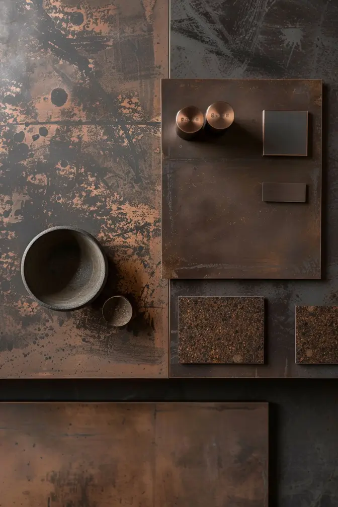 microcement bronze colour