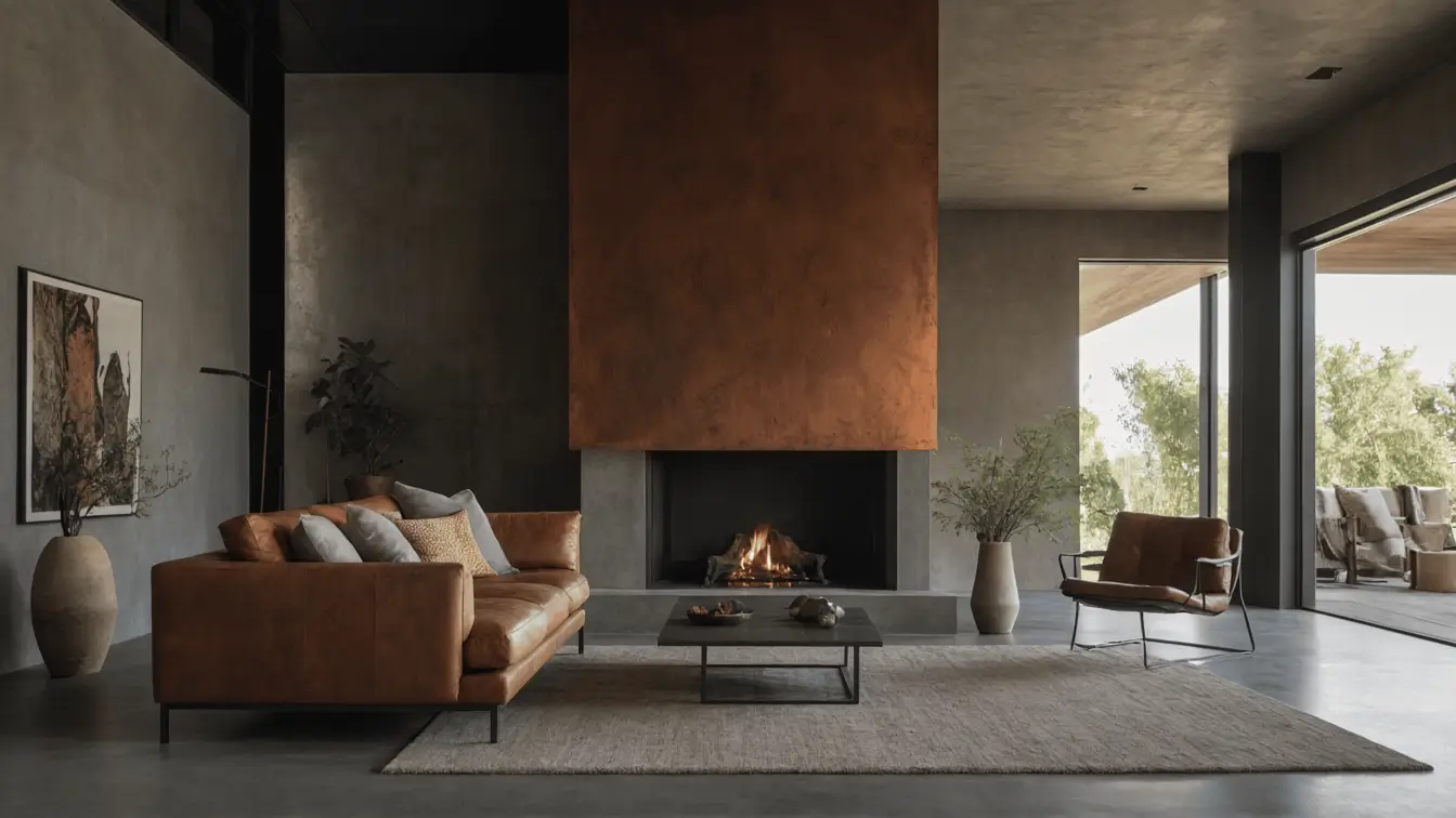 microcement copper finish