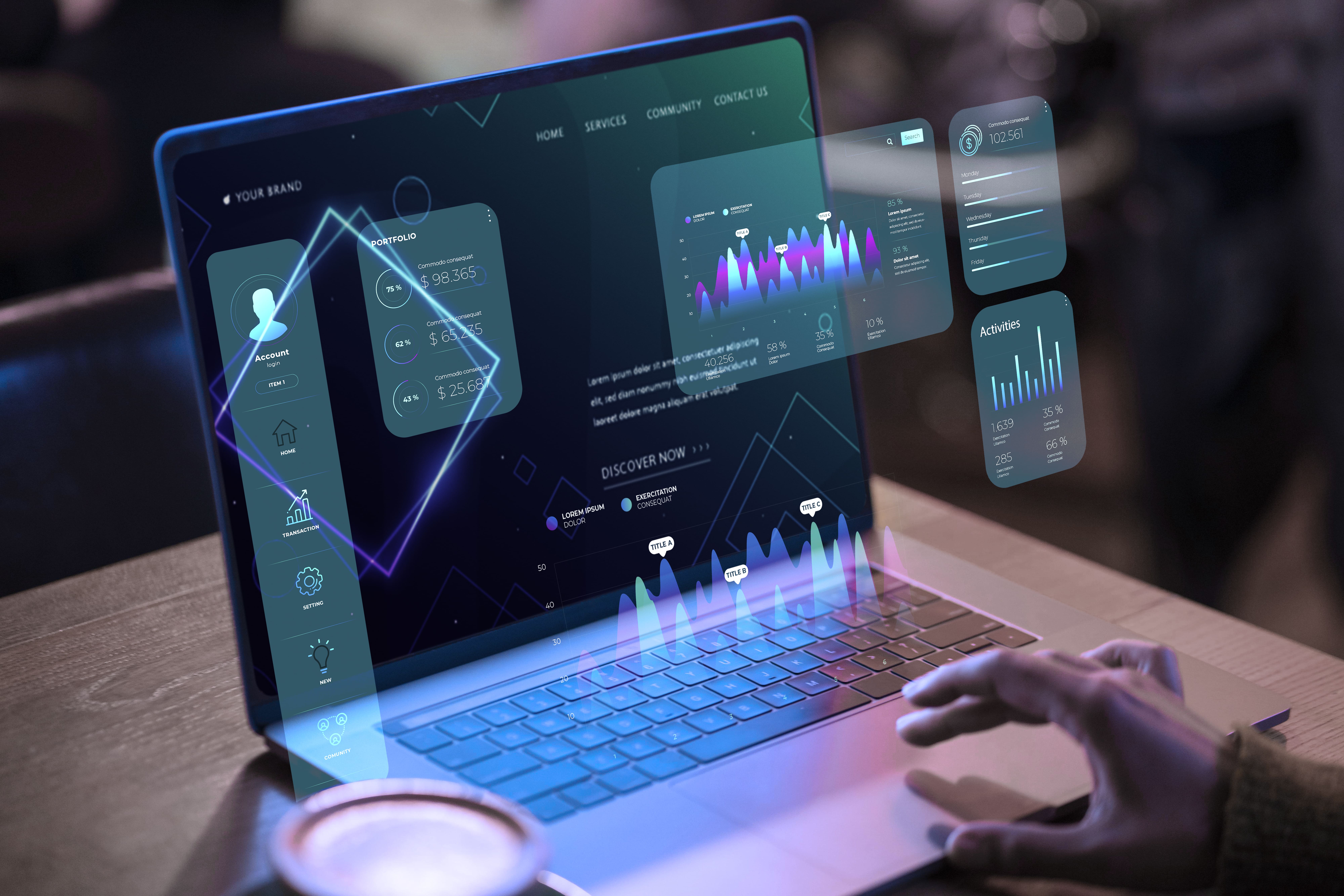 data visualisation sur ordinateur