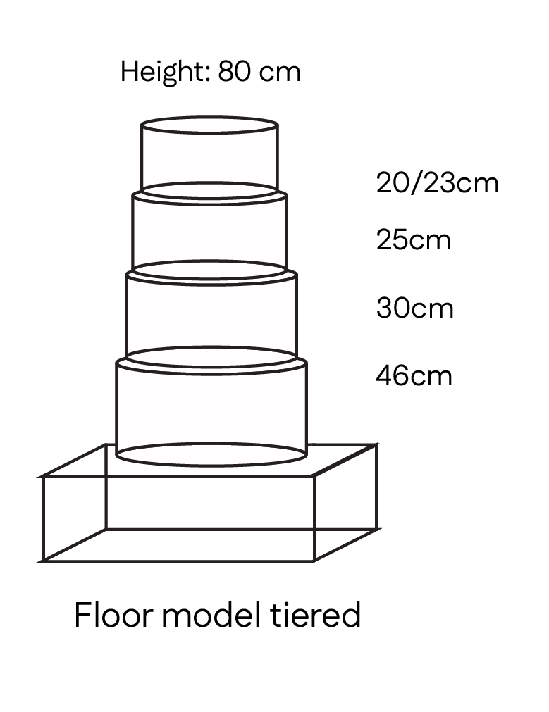 Schematic of fibre tower illustrating initial design.