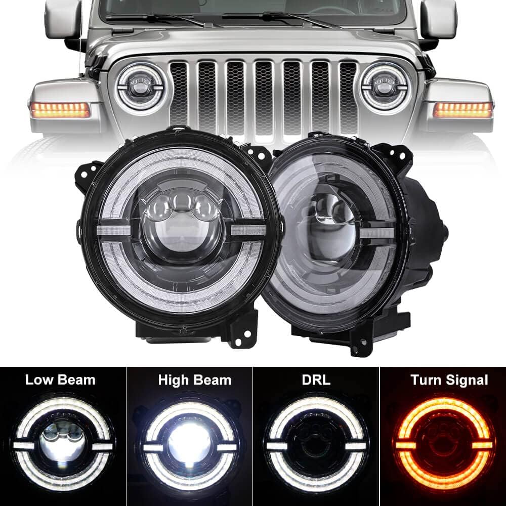 JL 9-Inch LED Headlights for Jeep Wrangler JL (2018 & Newer)
