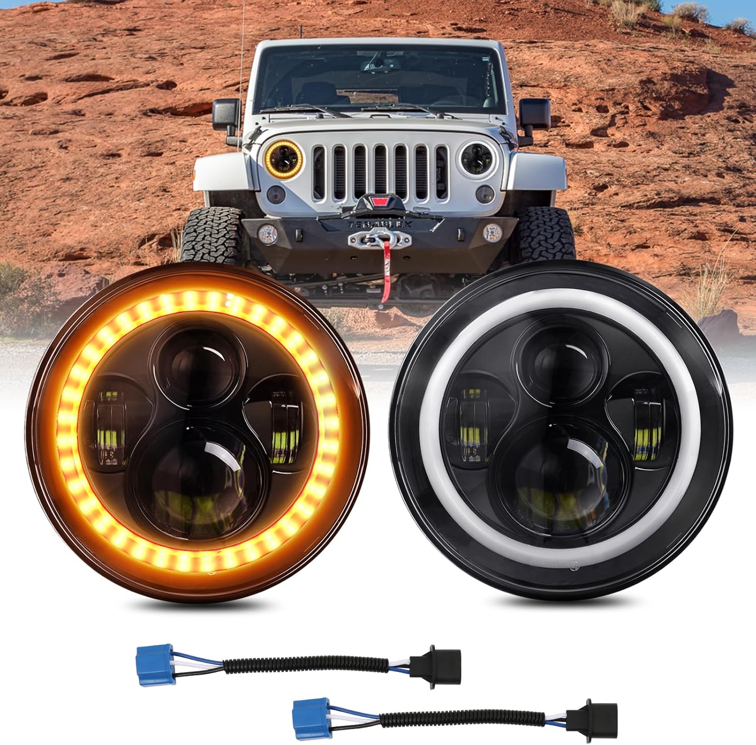 Full Moon Headlight Kit - 7in - Jeep Wrangler