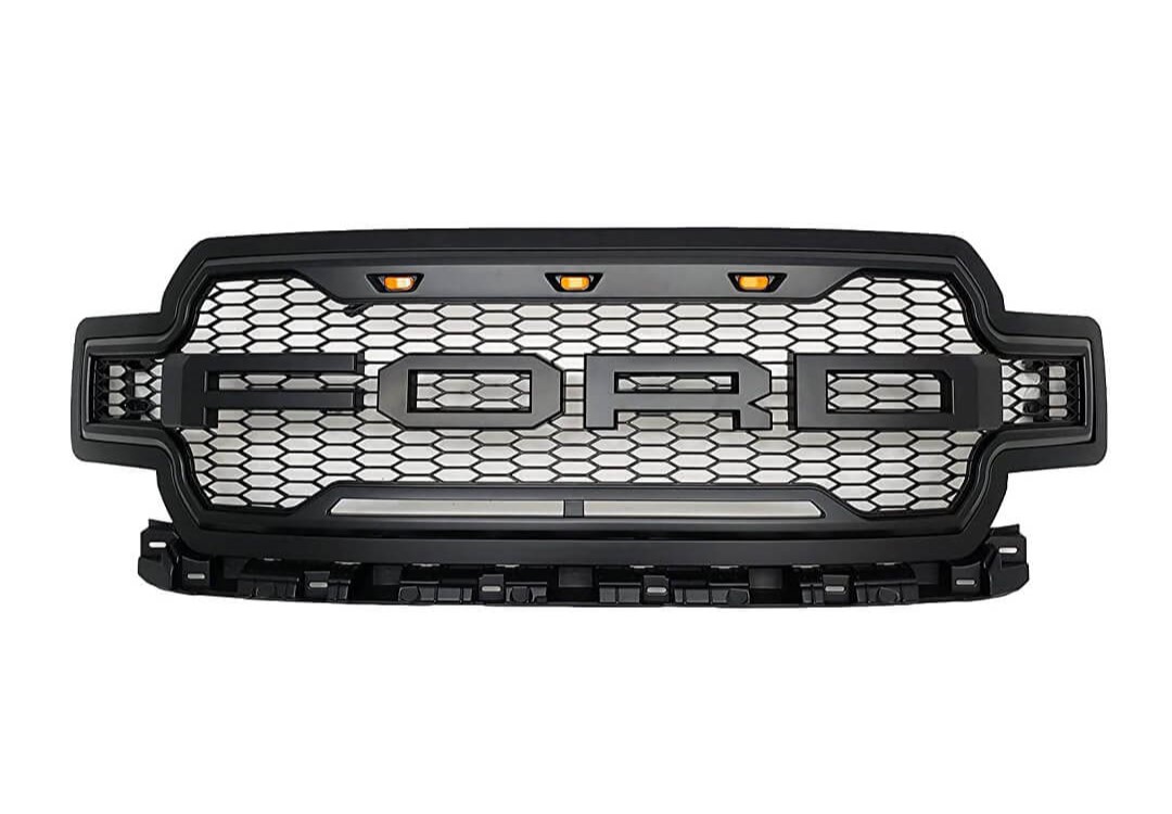 Raptor-Style Front Grille for 2017–2019 Ford F250/F350 Super Duty – Matte Black — additional image 3