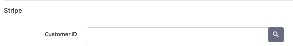 Stripe customer ID input screen grab