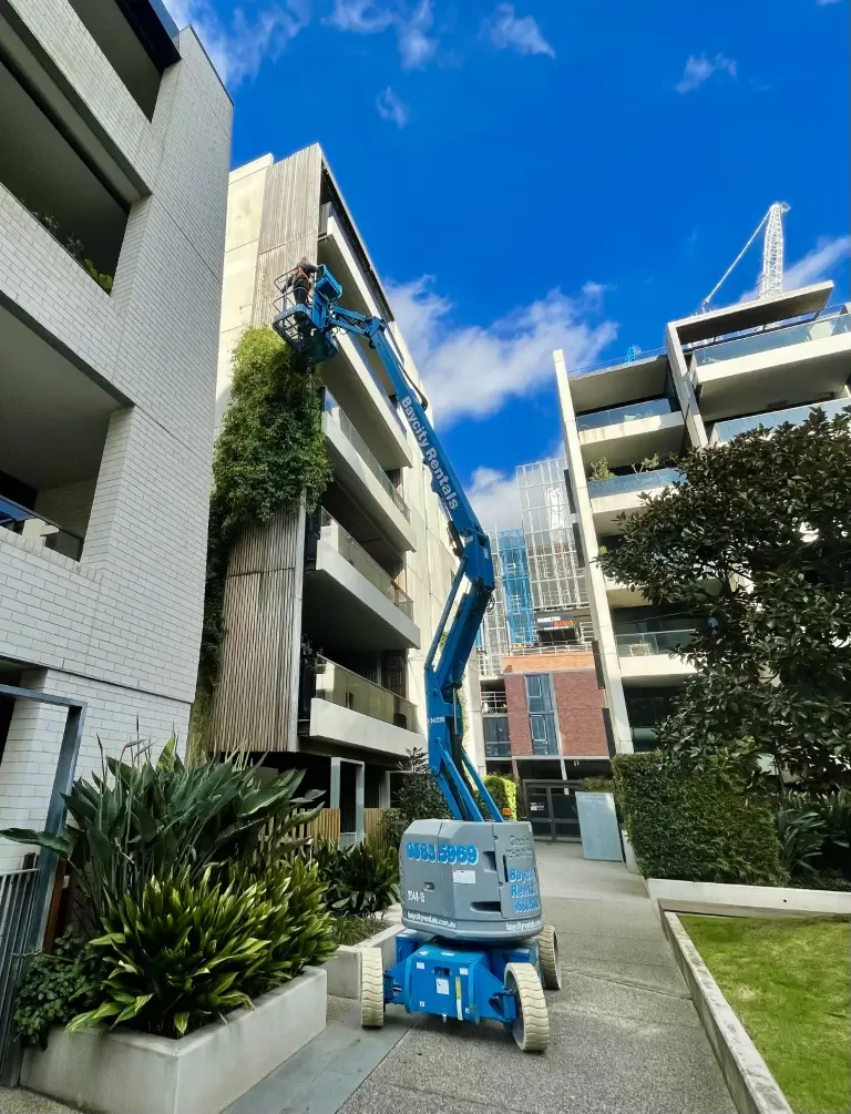 Garden-filled interior in a warehouse-type space