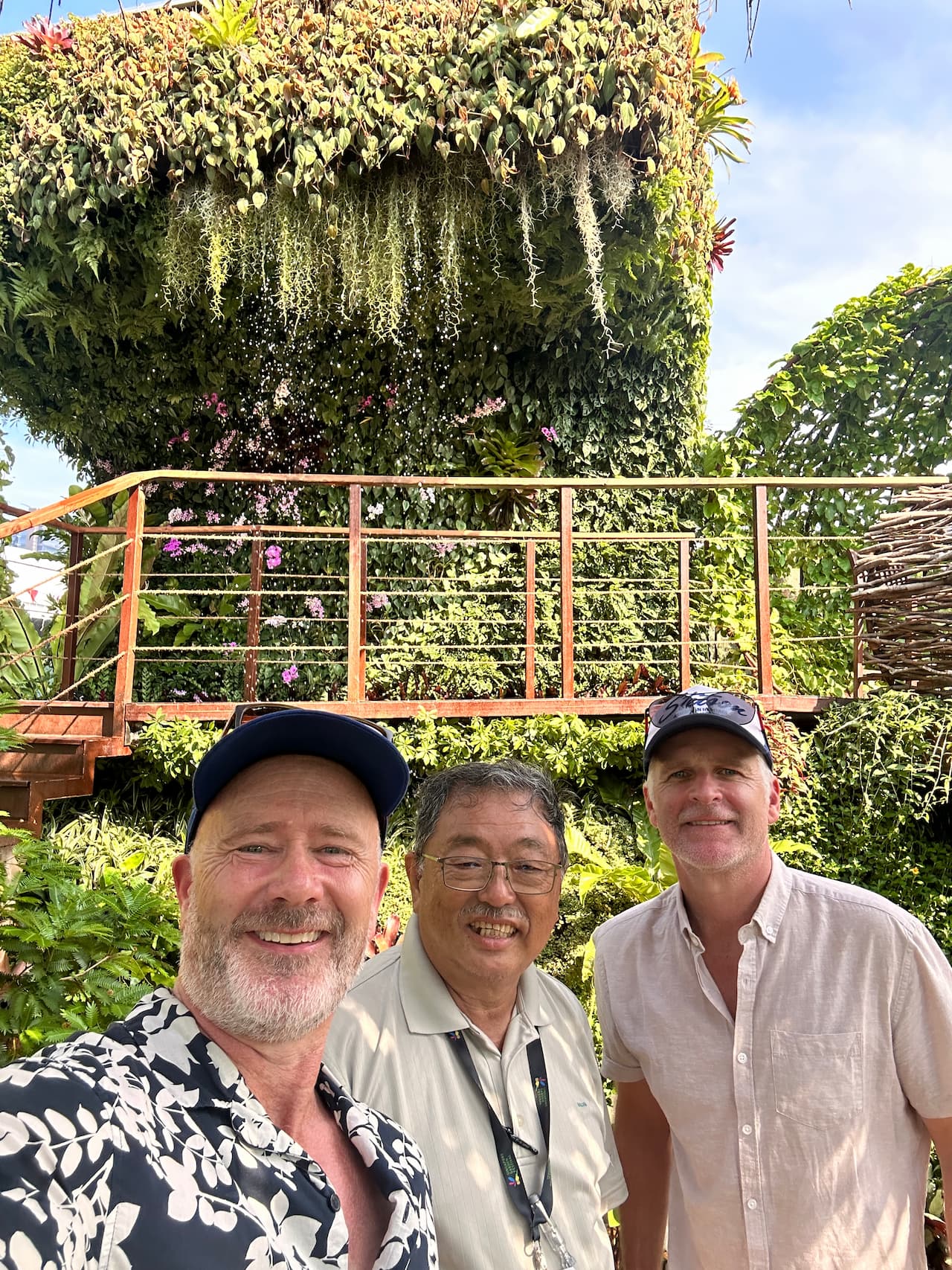 Michael Casey and Erin Green (Nature's Best Landscapes) at John Tan's Esmond Landscapes display at Singapore Garden Festival