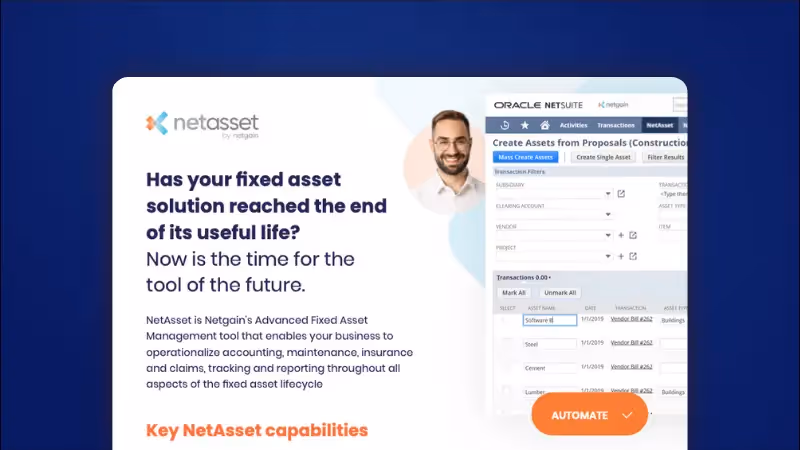 Preview of NetAsset One-Pager