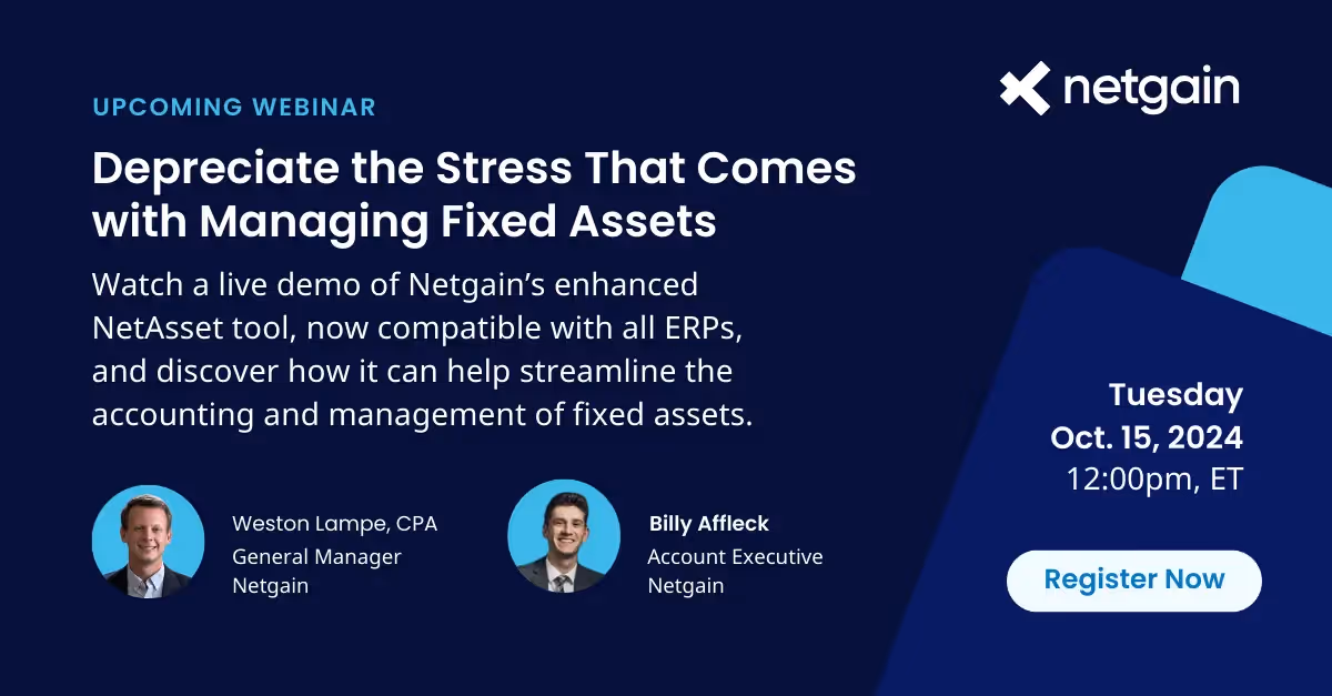 Depreciate the Stress That Comes with Managing Fixed Assets - NetAsset Launch Party Webinar