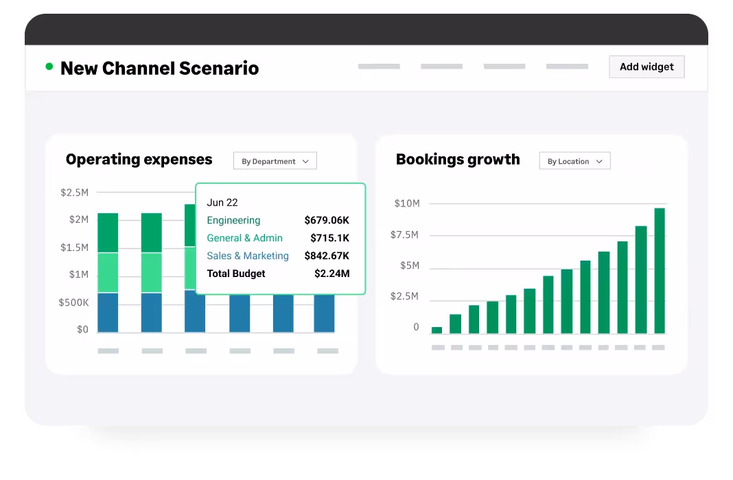 screenshot of Sage dashboard 