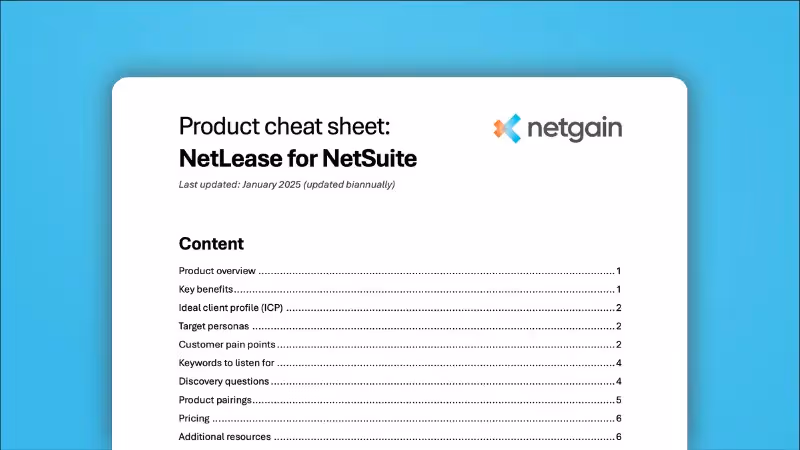 NetLease Product Cheat Sheet - Partners