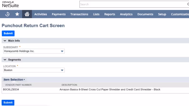 Employee Streamlining the NetSuite Procurement Processes