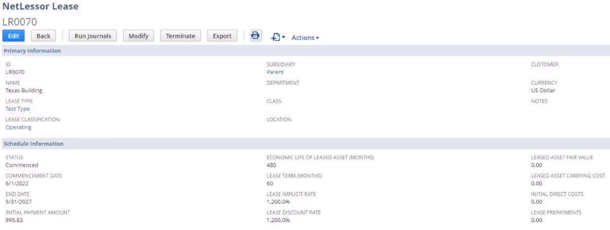 NetLessor lease creation
