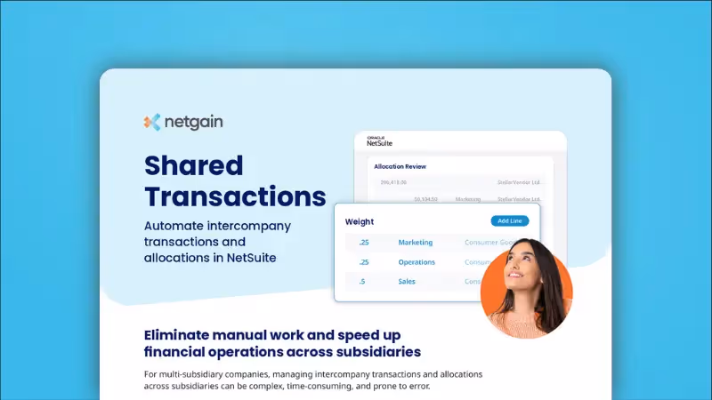 Automate intercompany transactions and allocations in NetSuite