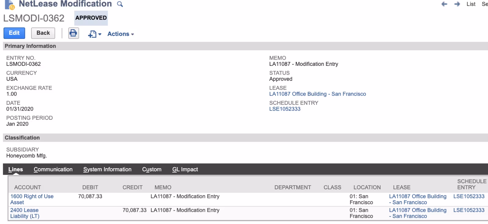 NetLease modification entry