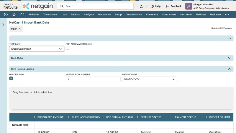NetCash Credit Card Reconciliations