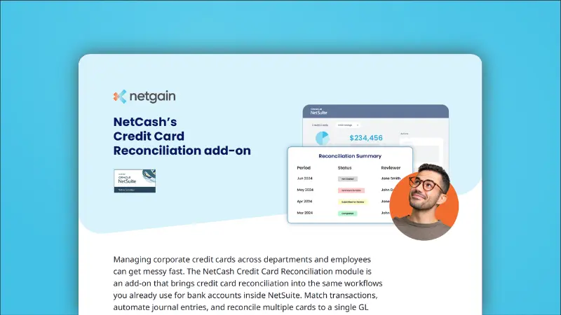 netcash credit card reconciliation add-on