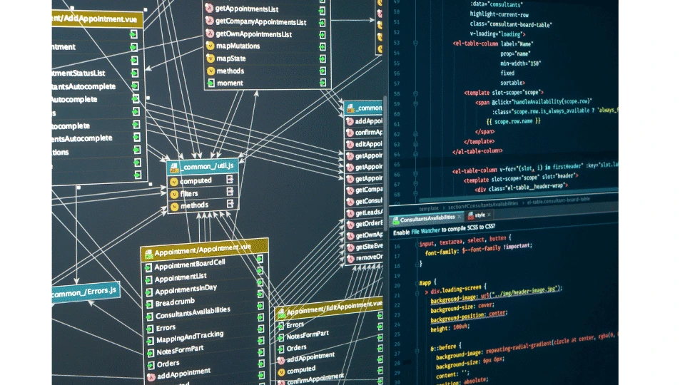 Backend project achitecture of database development planning