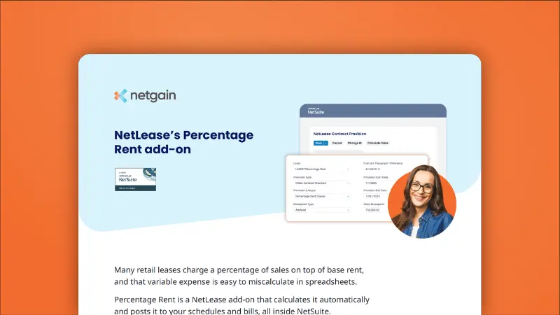 NetLease Percentage Rent Add-On