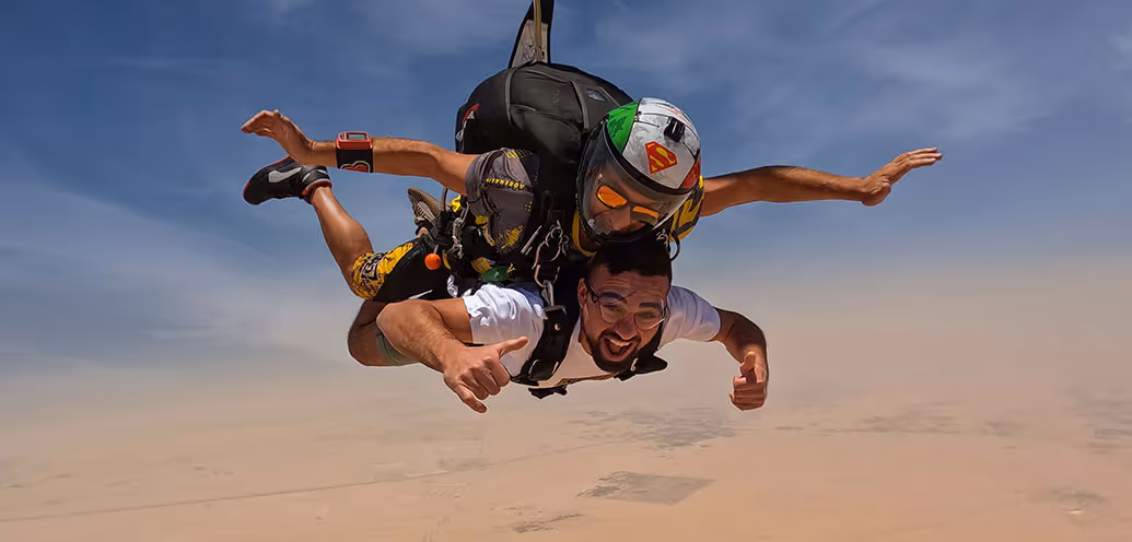 Skydiving image with two guys