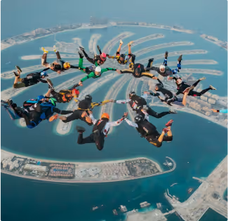 Gallery group skydiving