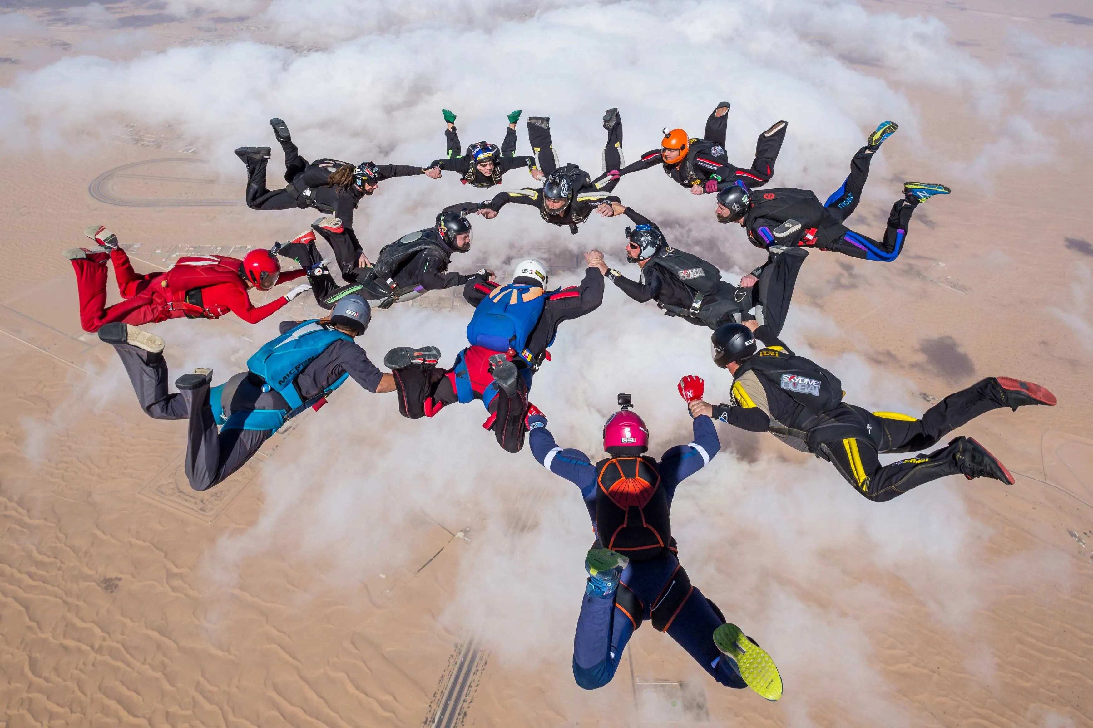 skydive group flying image