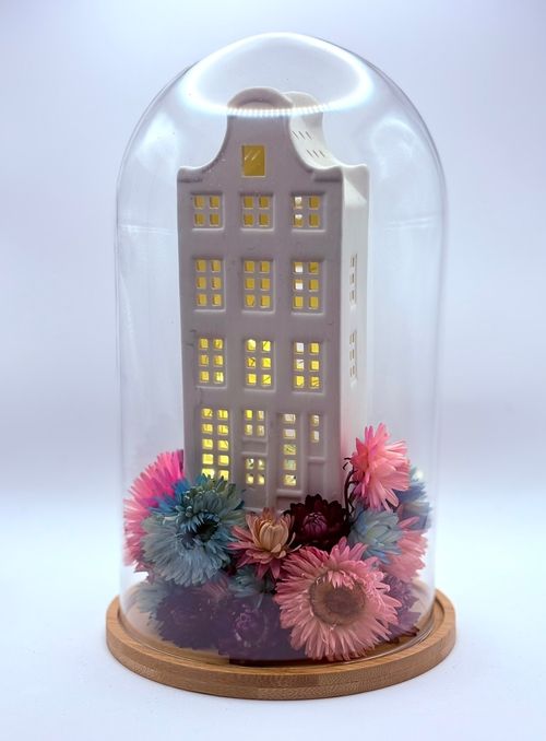 Szklany klosz domek kocanki