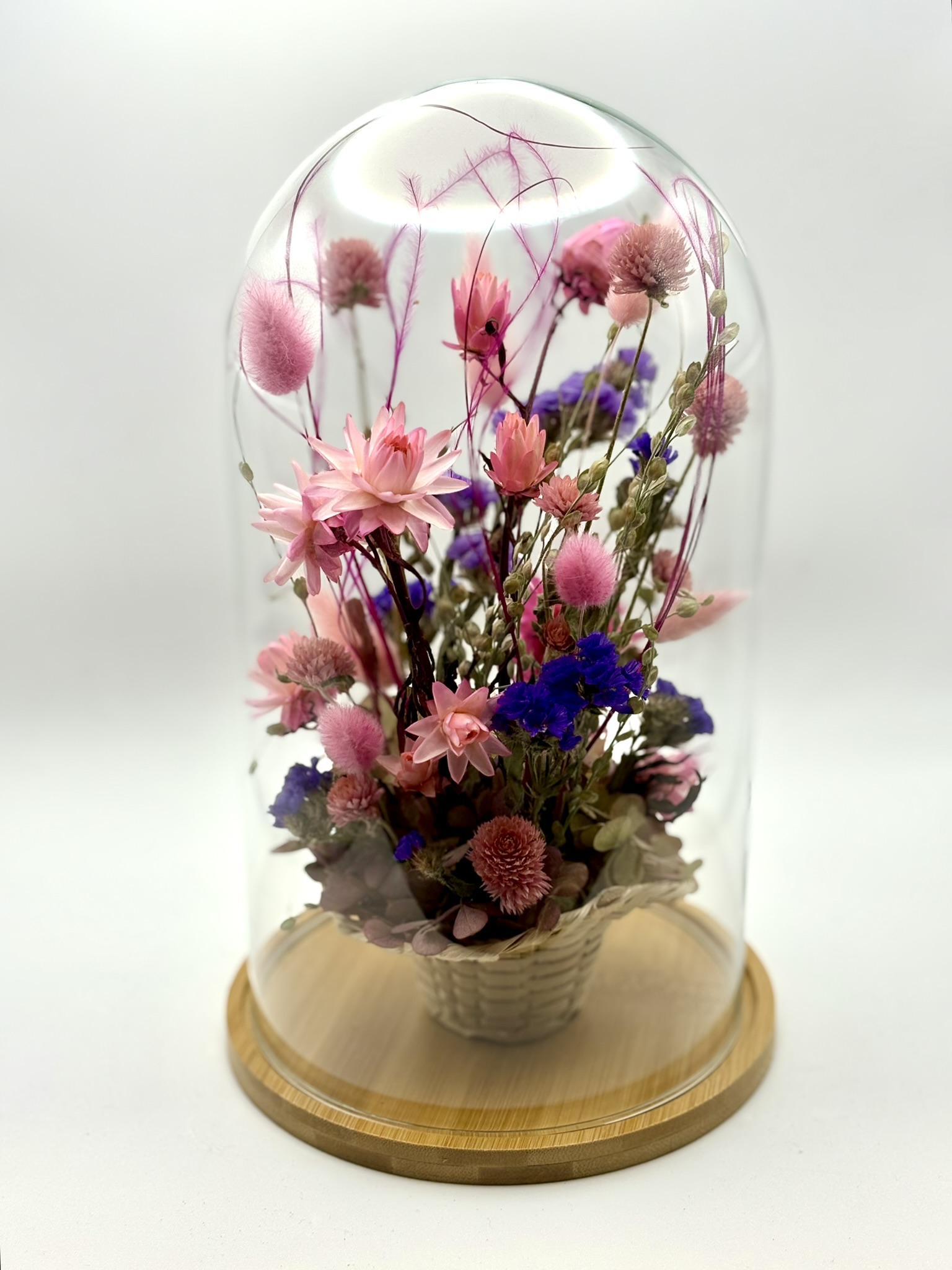 Szklany klosz koszyczek