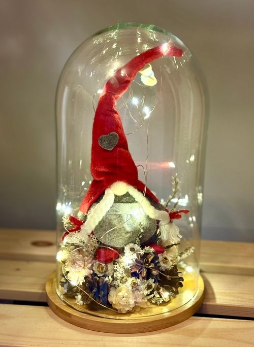 SZklany klosz skrzat warkoczyki