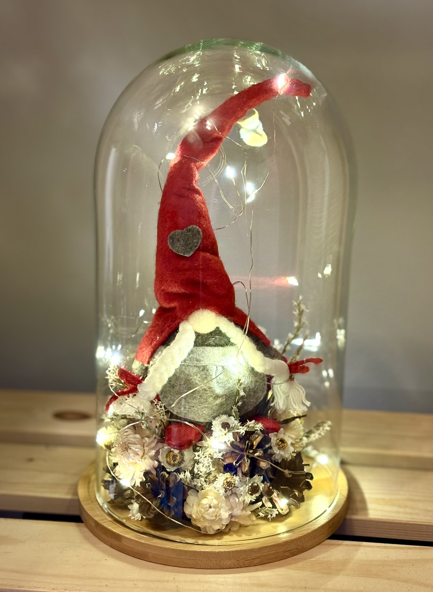 SZklany klosz skrzat warkoczyki