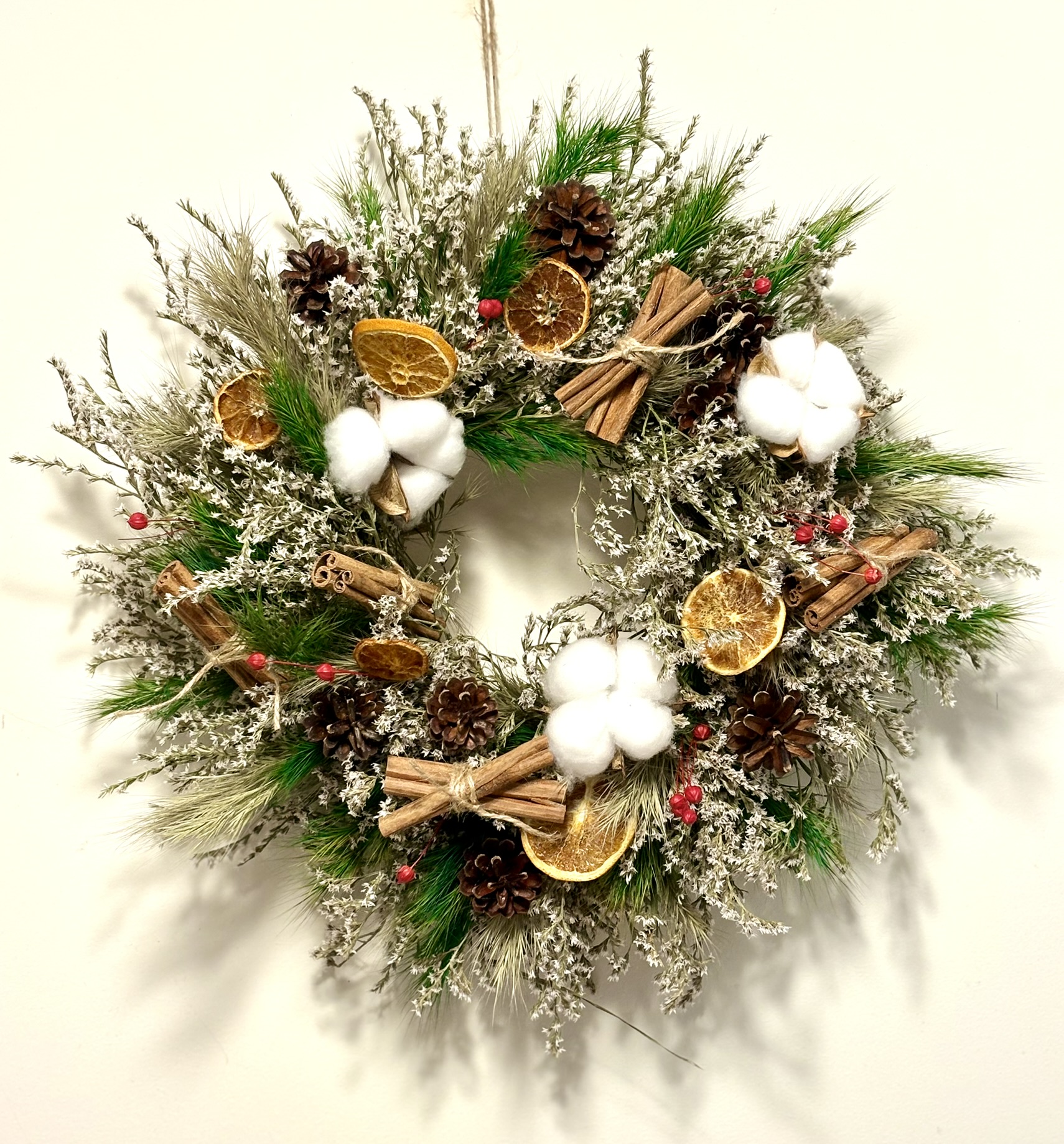 Wianek bawełna, trawa choinkowa