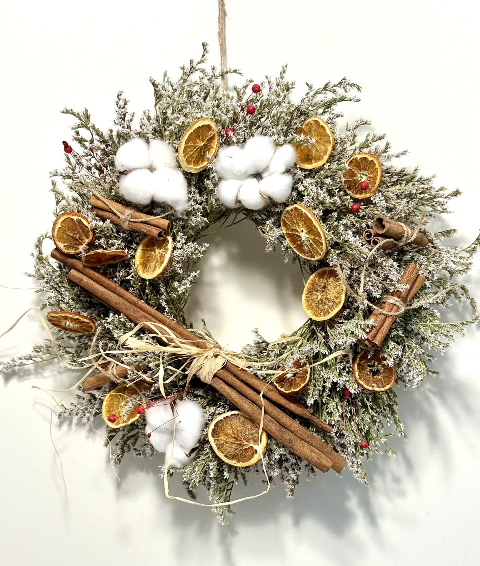 Wianek bawełna pomarańcze