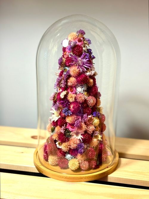 Szklany klosz choinka