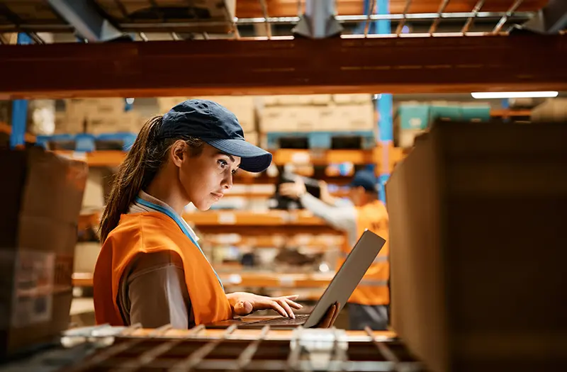 Employee in warehouse