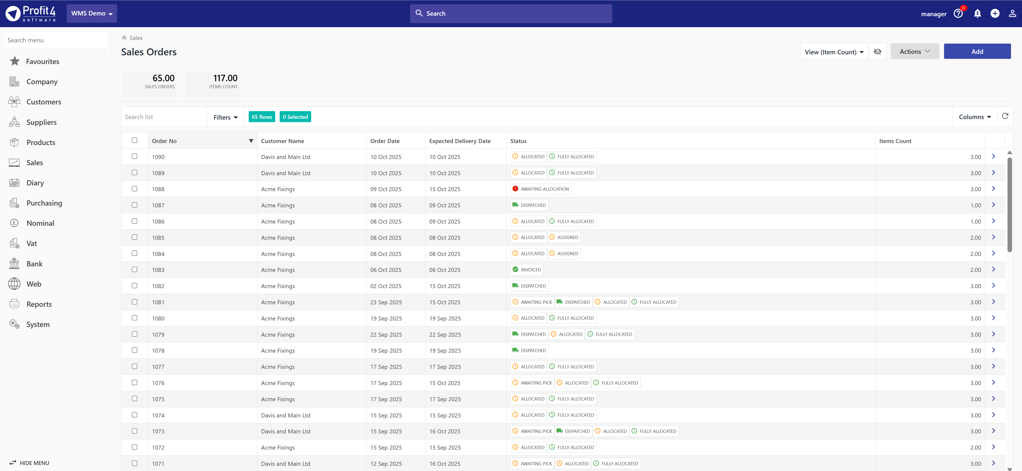 Dashboard Screens
