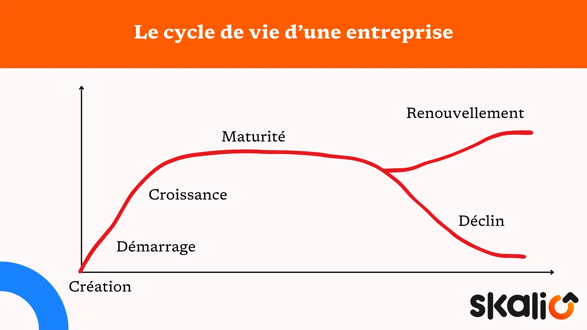 schéma cycle de vie entreprise