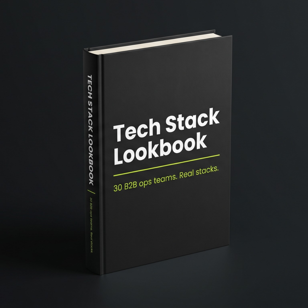 Tech Stack Lookbook cover - 30 B2B ops teams, real stacks