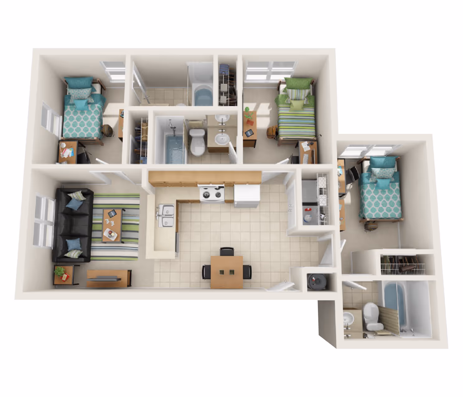 3 Bedroom Standard layout