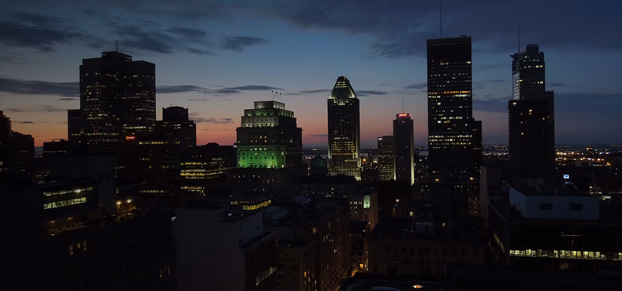 Montreal cityscape at night