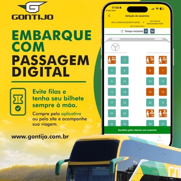 Aplicativo da Gontijo: compre sua passagem e viaje sem filas