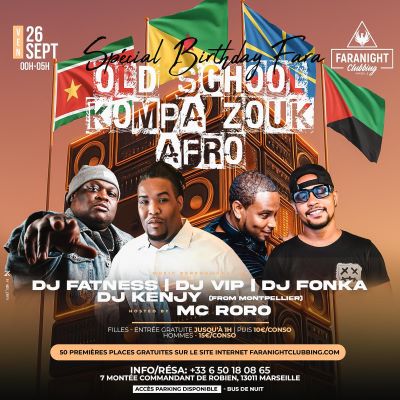Soirée Old School Kompa Zouk Afro à Marseille – Special Birthday Tara