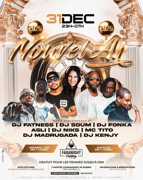 Nouvel An 2026 à la Faranight Clubbing de Marseille