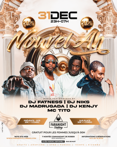 Nouvel An 2026 à la Faranight Clubbing de Marseille