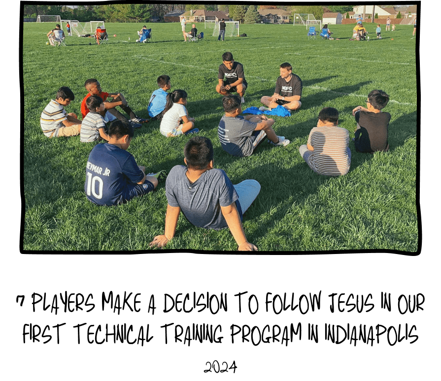 7 players make decision to follow Jesus in our first Technical Training Program in Indianapolis