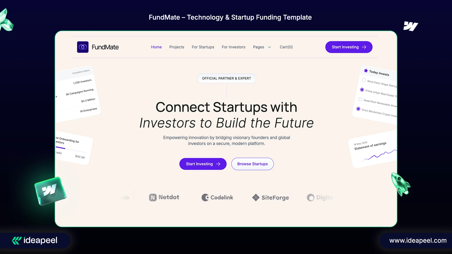 FundMate – Technology & Startup Funding Template