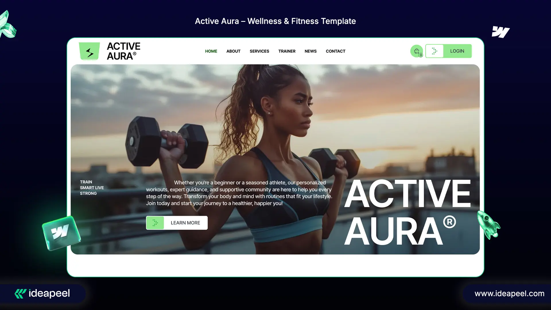 Active Aura – Wellness & Fitness webflow Template